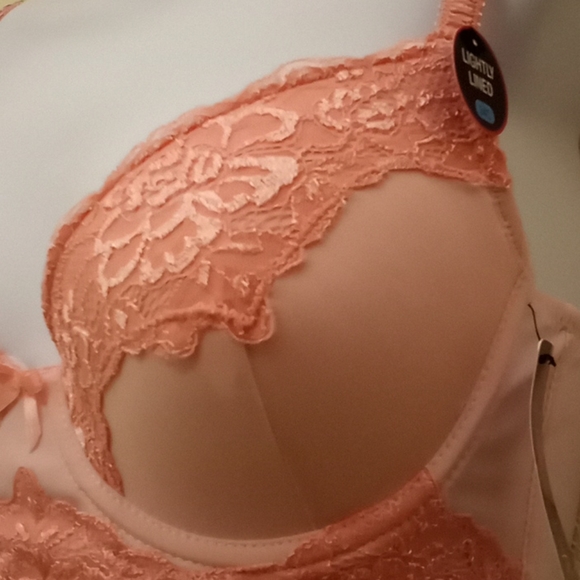 Rene Rofe Pink Lace & Satin Bra - Picture 3 of 16